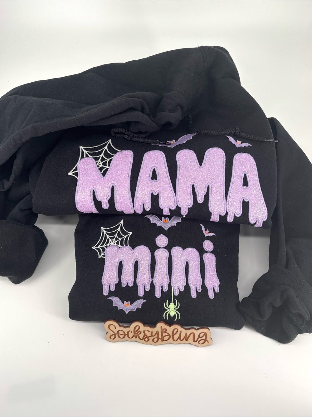 Spooky Season Glitter Mama Hoodie| Glow In The Dark Sweatshirt